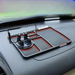 multifunction car dashboard pad with phone stand and parking number display