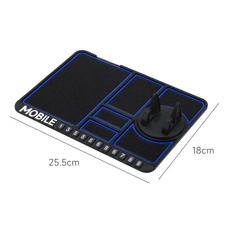 Multifunction Car Dashboard Pad With Phone Stand And Parking Number Display 2
