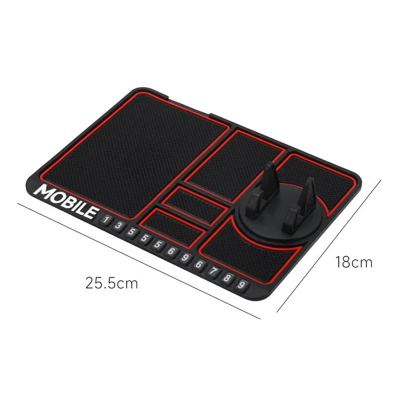 Multifunction Car Dashboard Pad With Phone Stand And Parking Number Display 8