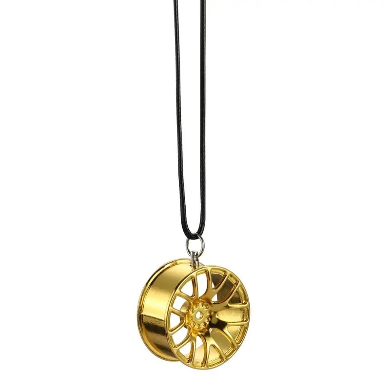 Flywheel Wheel Hub Rear View Mirror Pendant For Car Interior Decor 6