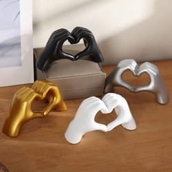 heart shaped love table statue aesthetic shelf decor for bedroom & living room