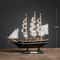 Mediterranean Wooden Sailboat Model Nautical Home Decor For Living Room Office 9