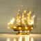 Mediterranean Wooden Sailboat Model Nautical Home Decor For Living Room Office 13