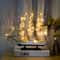 Mediterranean Wooden Sailboat Model Nautical Home Decor For Living Room Office 0