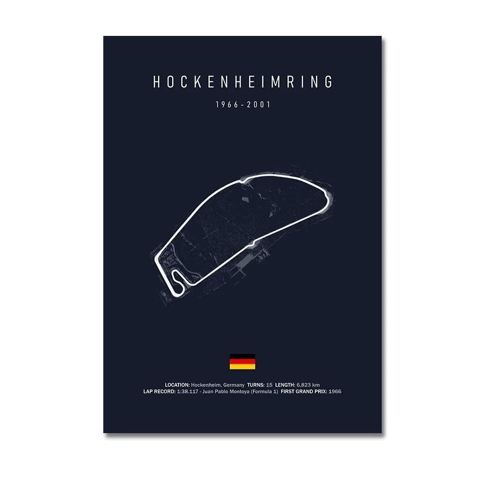 F1 Racing Circuit Canvas Wall Art For Motorsport Formula Racing Fans 12