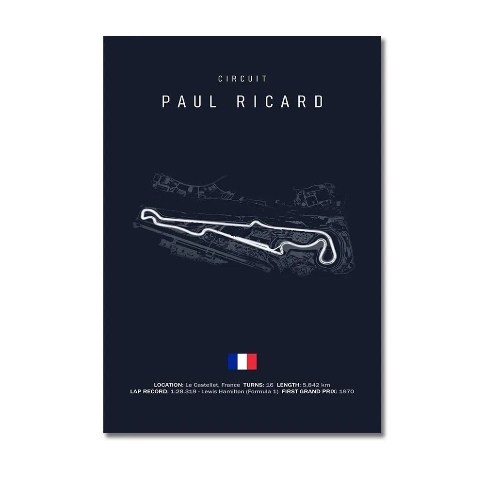 F1 Racing Circuit Canvas Wall Art For Motorsport Formula Racing Fans 13