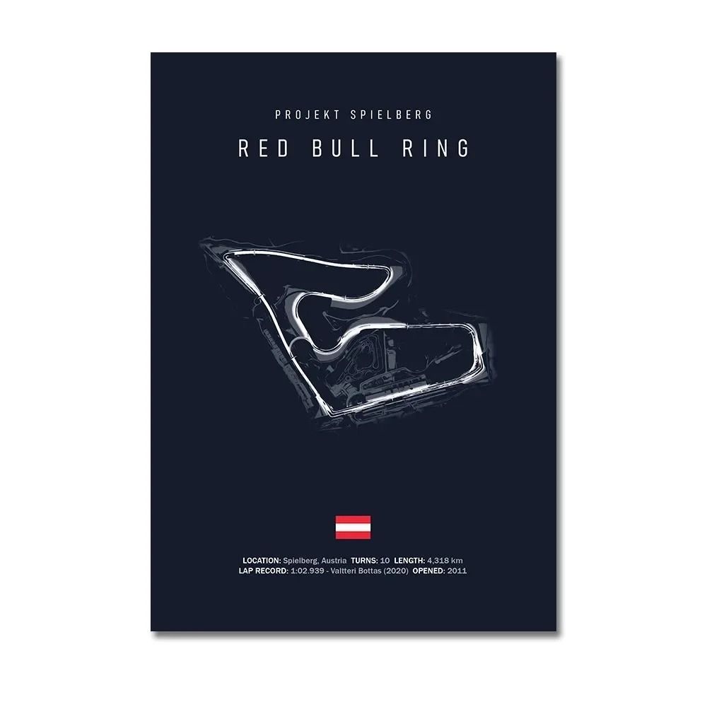F1 Racing Circuit Canvas Wall Art For Motorsport Formula Racing Fans 5
