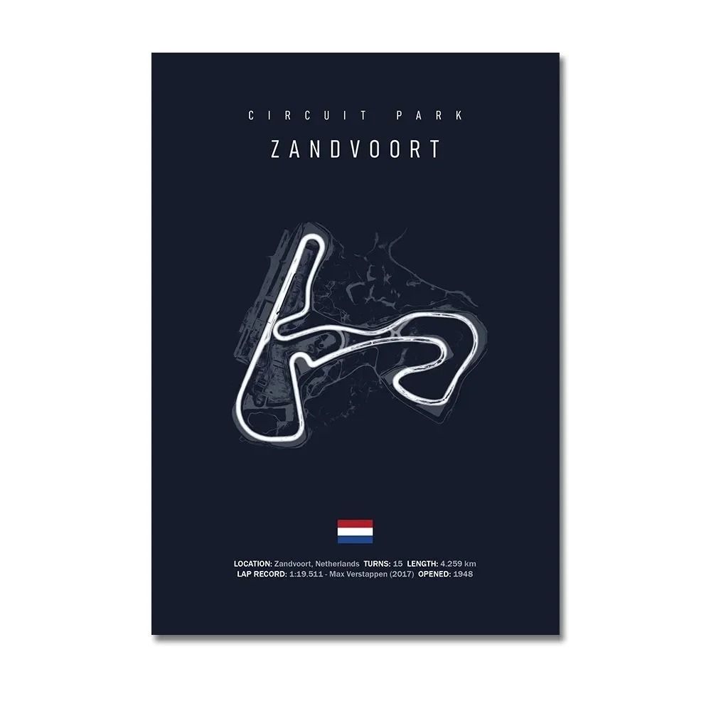 F1 Racing Circuit Canvas Wall Art For Motorsport Formula Racing Fans 6