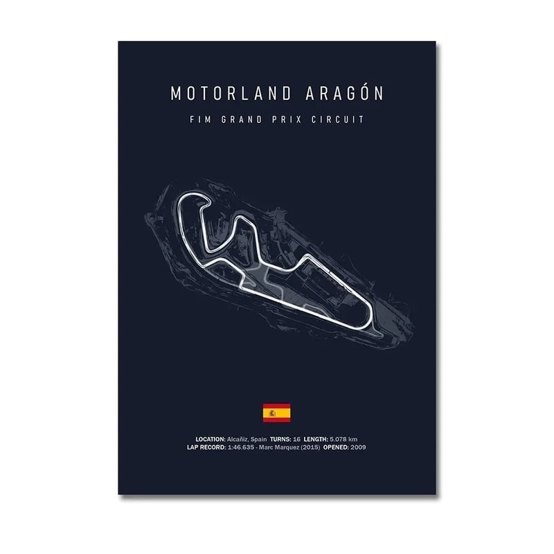 F1 Racing Circuit Canvas Wall Art For Motorsport Formula Racing Fans 18