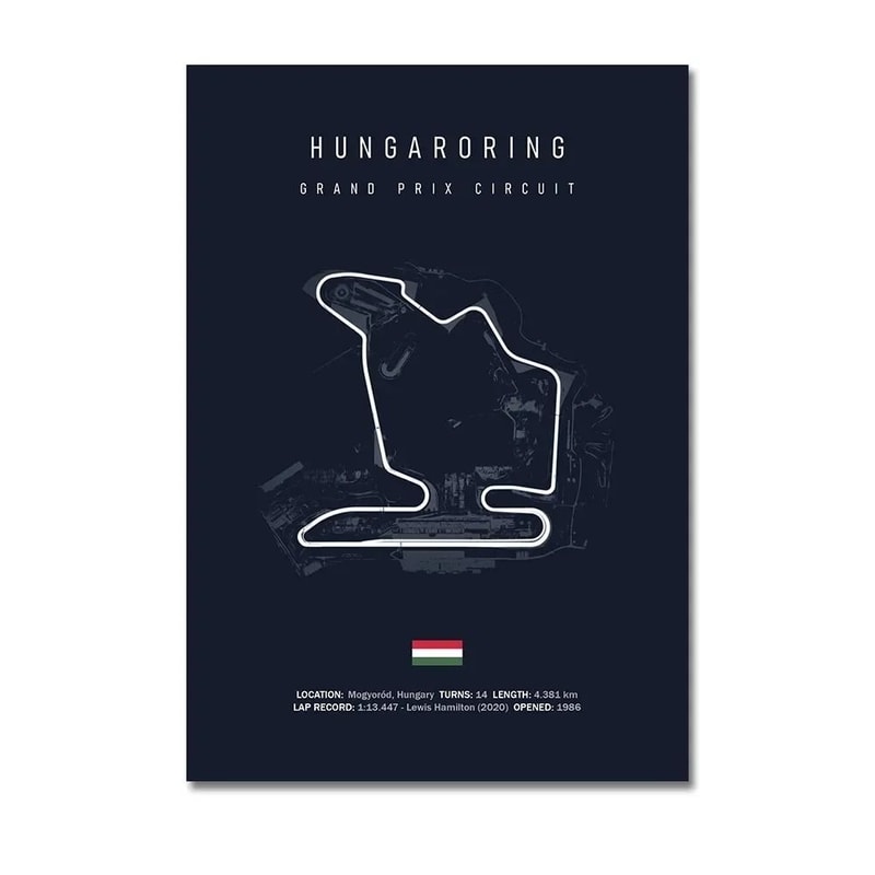 F1 Racing Circuit Canvas Wall Art For Motorsport Formula Racing Fans 22
