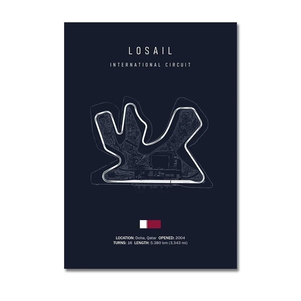 F1 Racing Circuit Canvas Wall Art For Motorsport Formula Racing Fans 25