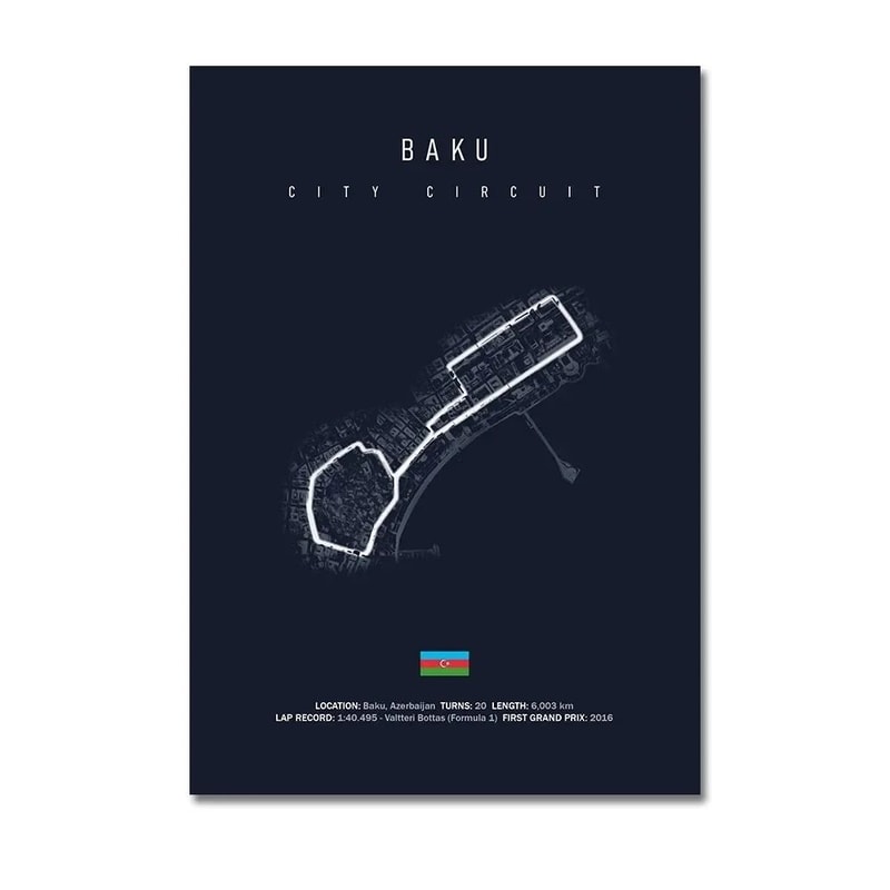 F1 Racing Circuit Canvas Wall Art For Motorsport Formula Racing Fans 26