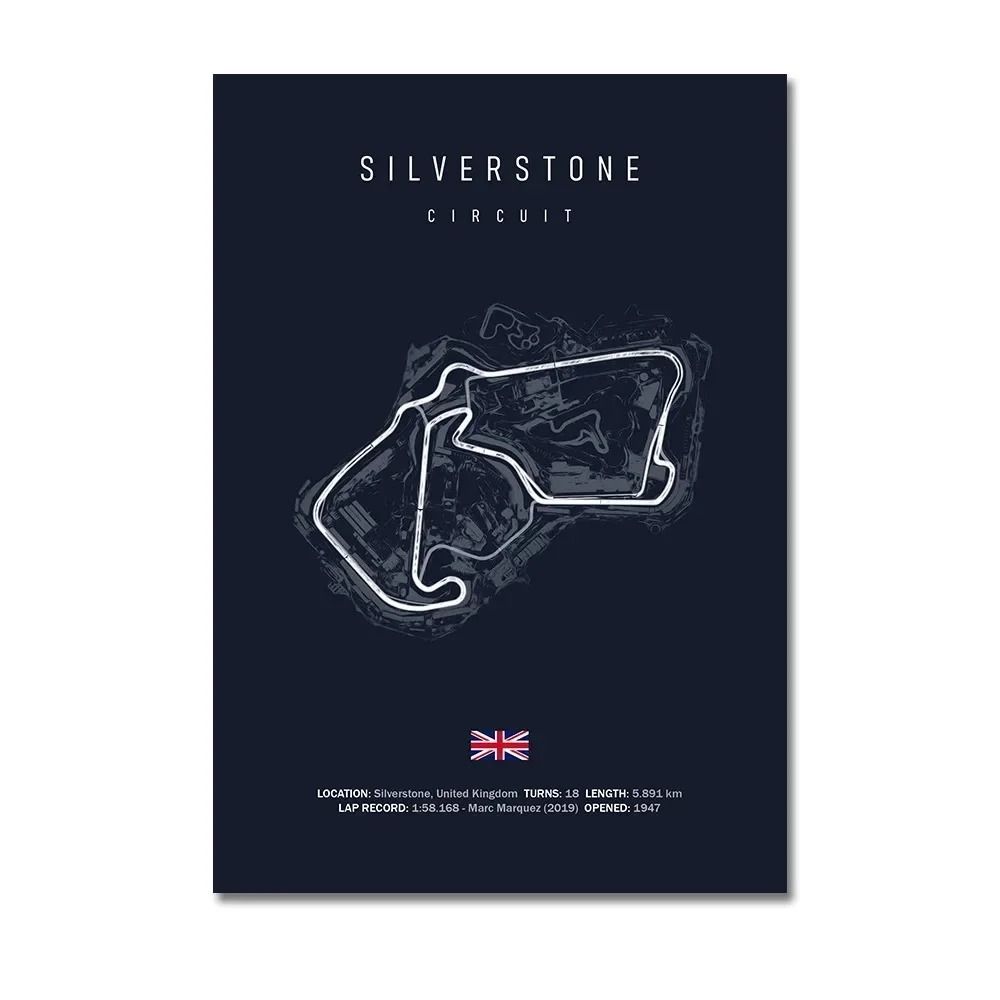 F1 Racing Circuit Canvas Wall Art For Motorsport Formula Racing Fans 28