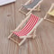 Mini Wooden Folding Beach Chair Set For 1to12 Dollhouse Miniature Beach Scenes 1
