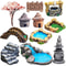 Mini Fairy Garden Landscape Accessories Set With Lighthouse Bridge Cottage Decor 0