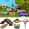 Mini Fairy Garden Landscape Accessories Set With Lighthouse Bridge Cottage Decor 1