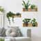 3PCS Green Plant Wall Stickers Removable Potted Wall Decals For Living Room Bedroom 0