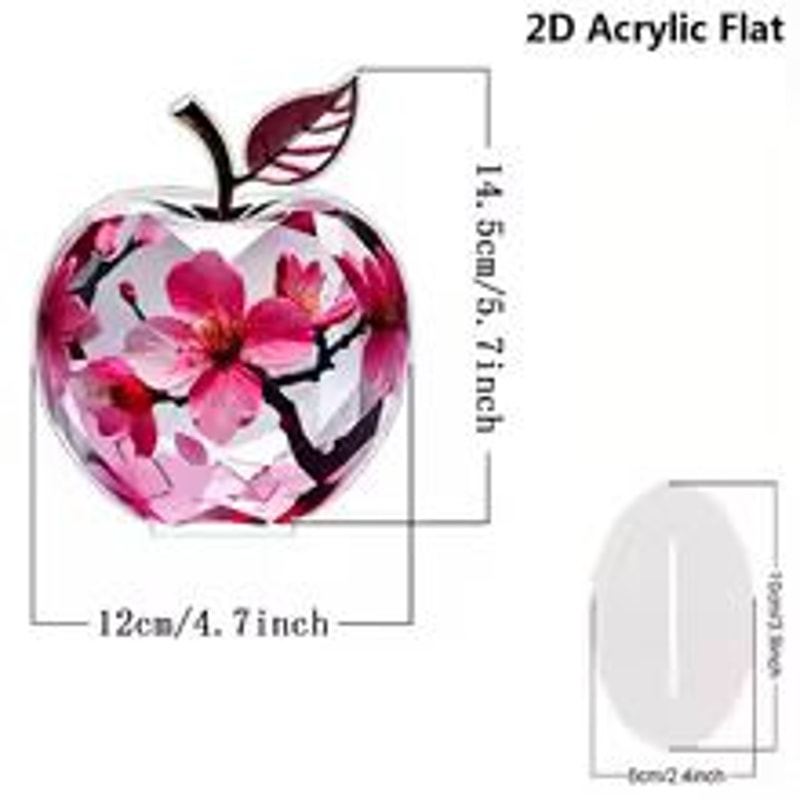 Clear Crystal Apple Figurine Paperweight For Home Office Desk Decor 12