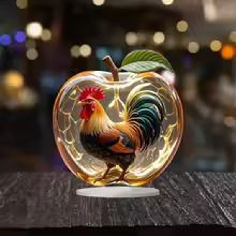 Clear Crystal Apple Figurine Paperweight For Home Office Desk Decor 13
