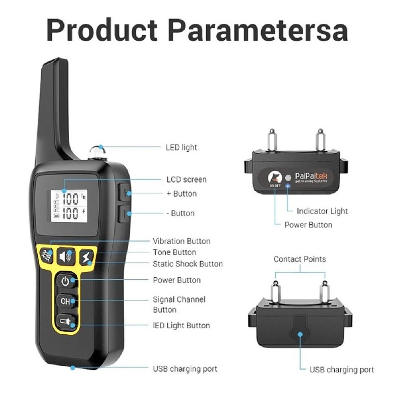 1000M Waterproof Rechargeable Dog Training Collar With Remote Control 1
