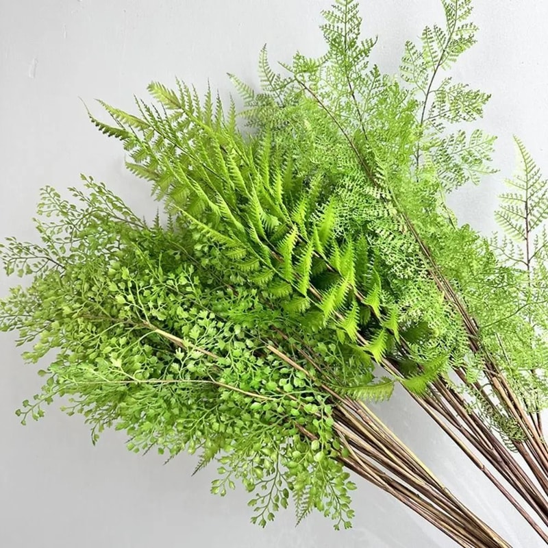 Real Touch Artificial Fern Branches Elegant Faux Greenery For Home Wedding Decor 2