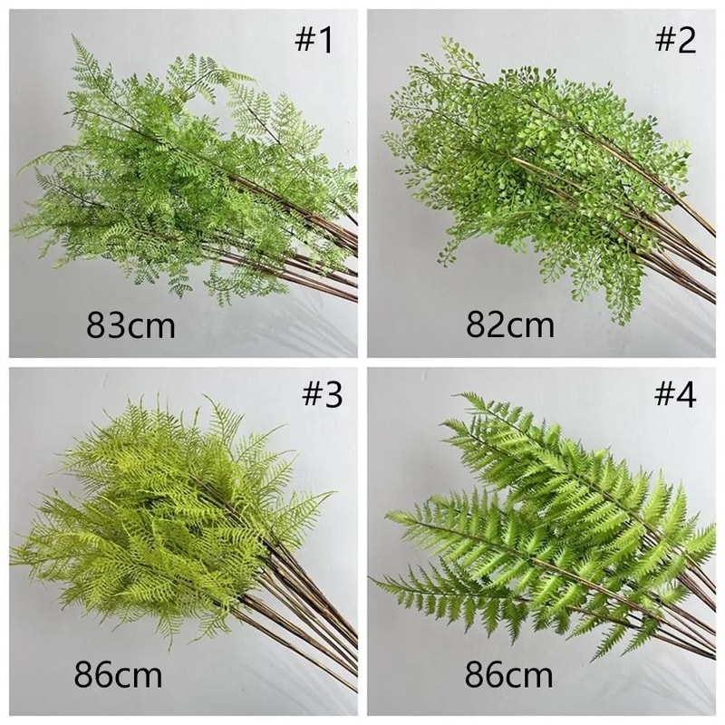 Real Touch Artificial Fern Branches Elegant Faux Greenery For Home Wedding Decor 5