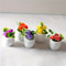 Mini Artificial Flower Pot Set For Dollhouses Cars Cute Room Decor 1