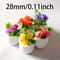 Mini Artificial Flower Pot Set For Dollhouses Cars Cute Room Decor 6