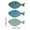 Wooden Coastal Fish Wall Decor Set For Beach Nautical Home Styling 6