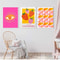 Retro Strawberry Lemon Cocktail Canvas Wall Art Print For Kitchen Bar Decor 1