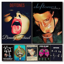 deftones around the fur retro album canvas poster for music room & wall decor