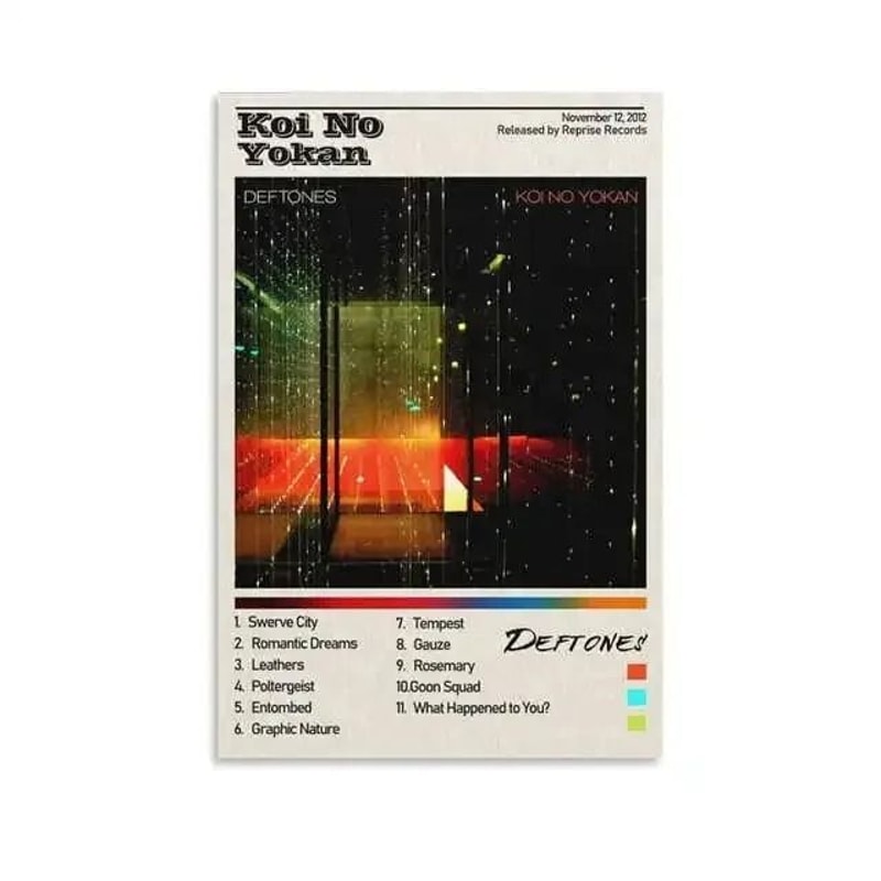 Deftones Around The Fur Retro Album Canvas Poster For Music Room Wall Decor 27