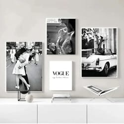 vintage fashion perfume canvas wall art for elegant home & room decor