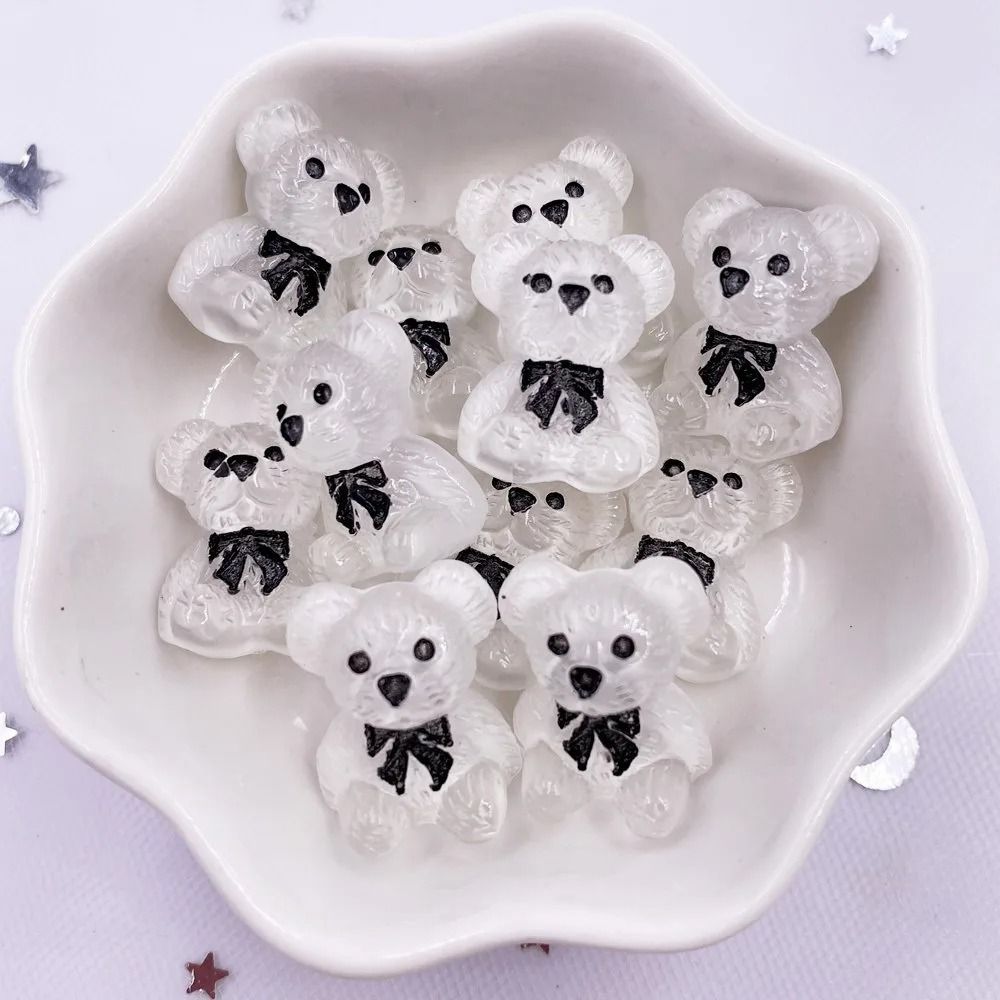 Kawaii HandPainted Resin Bear Figurines For DIY Crafts Scrapbook Decor 14