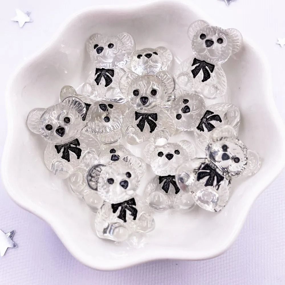 Kawaii HandPainted Resin Bear Figurines For DIY Crafts Scrapbook Decor 8