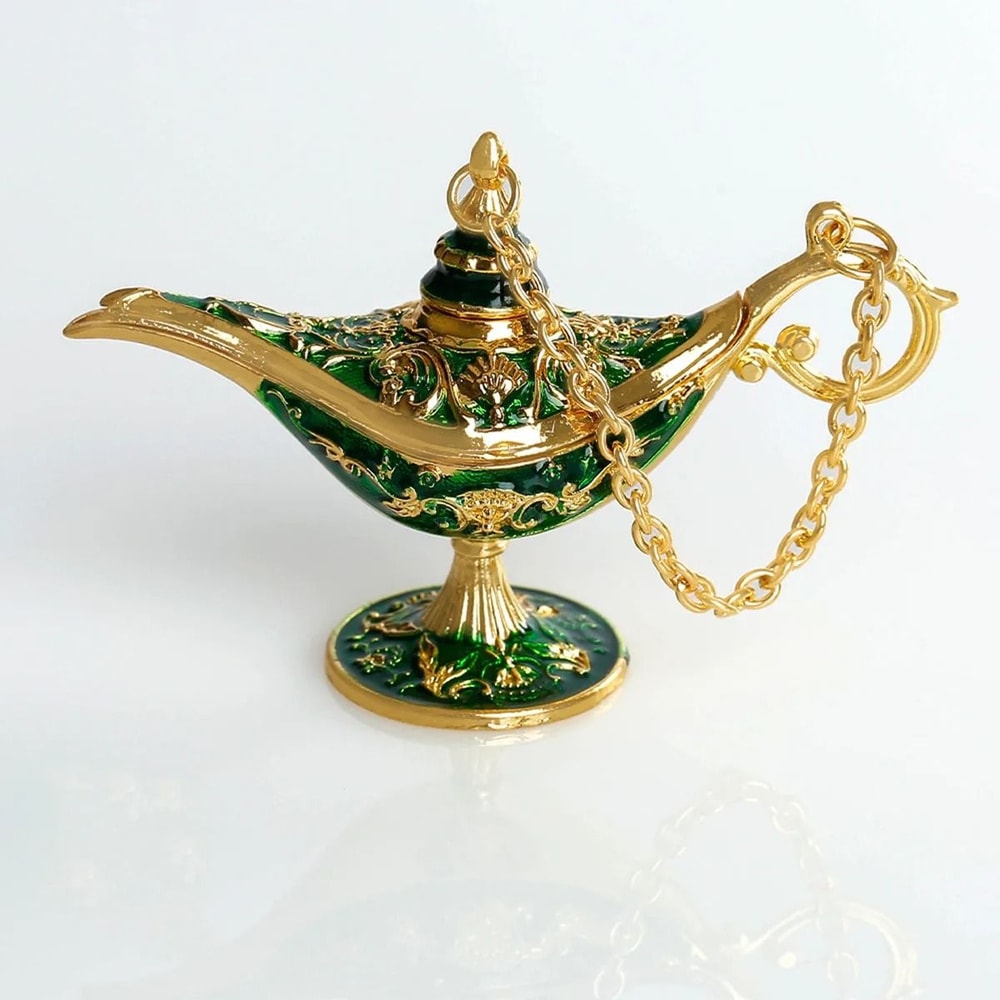Vintage Aladdin Magic Lamp Ornament For Elegant Home Table Decor 8