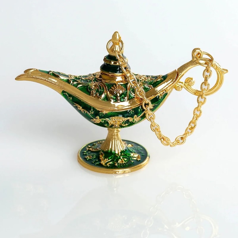 Vintage Aladdin Magic Lamp Ornament For Elegant Home Table Decor 8