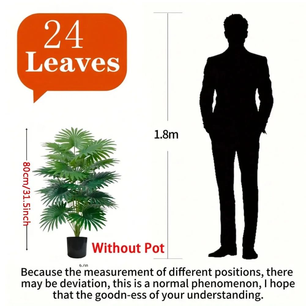 Artificial Fan Leaf Palm Tree Branches For Tropical Home Event Decor 6