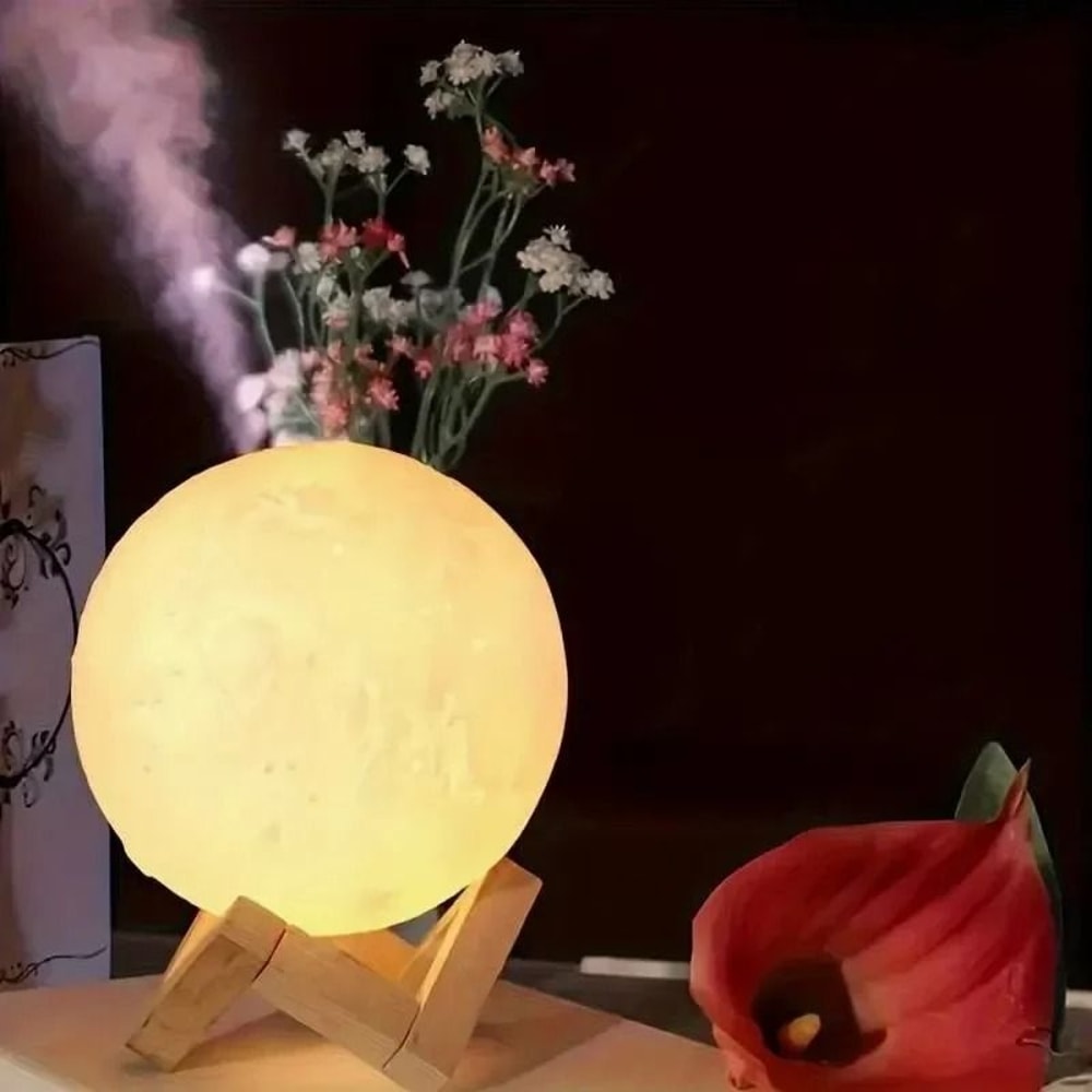 DIY Galaxy Moon Planet Night Light With Stand For Bedroom Desk Decor 4