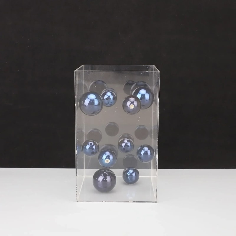 Geometric Metal Ball Sculpture Acrylic Display Decor For Modern Home Office Styling 12