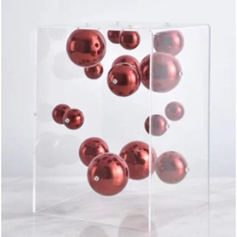 Geometric Metal Ball Sculpture Acrylic Display Decor For Modern Home Office Styling 14
