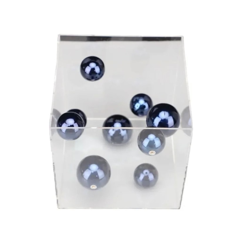 Geometric Metal Ball Sculpture Acrylic Display Decor For Modern Home Office Styling 6