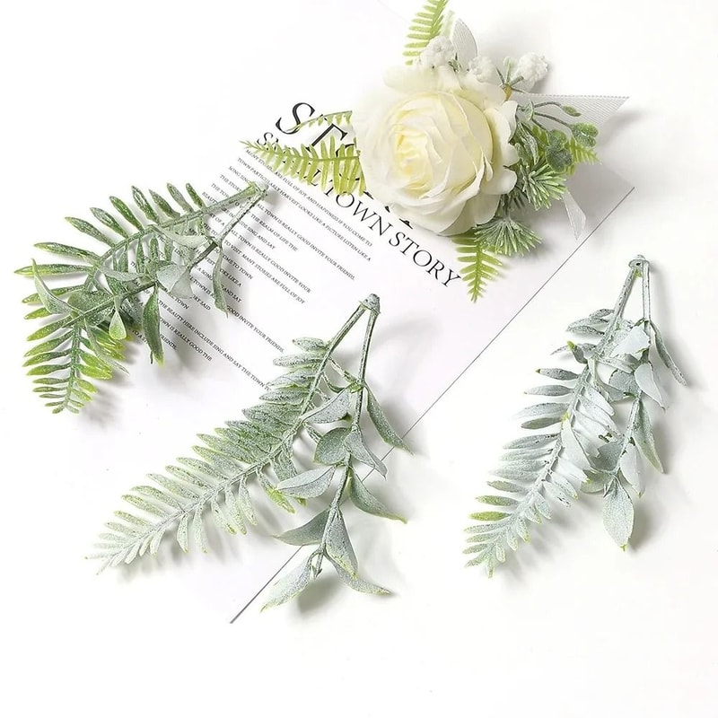 10PCS Artificial Green Leaf Garland Decor For Weddings Parties DIY Crafts 11