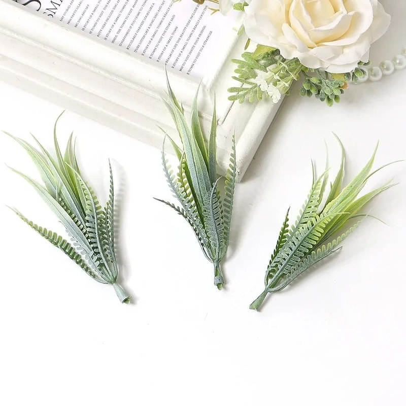 10PCS Artificial Green Leaf Garland Decor For Weddings Parties DIY Crafts 16