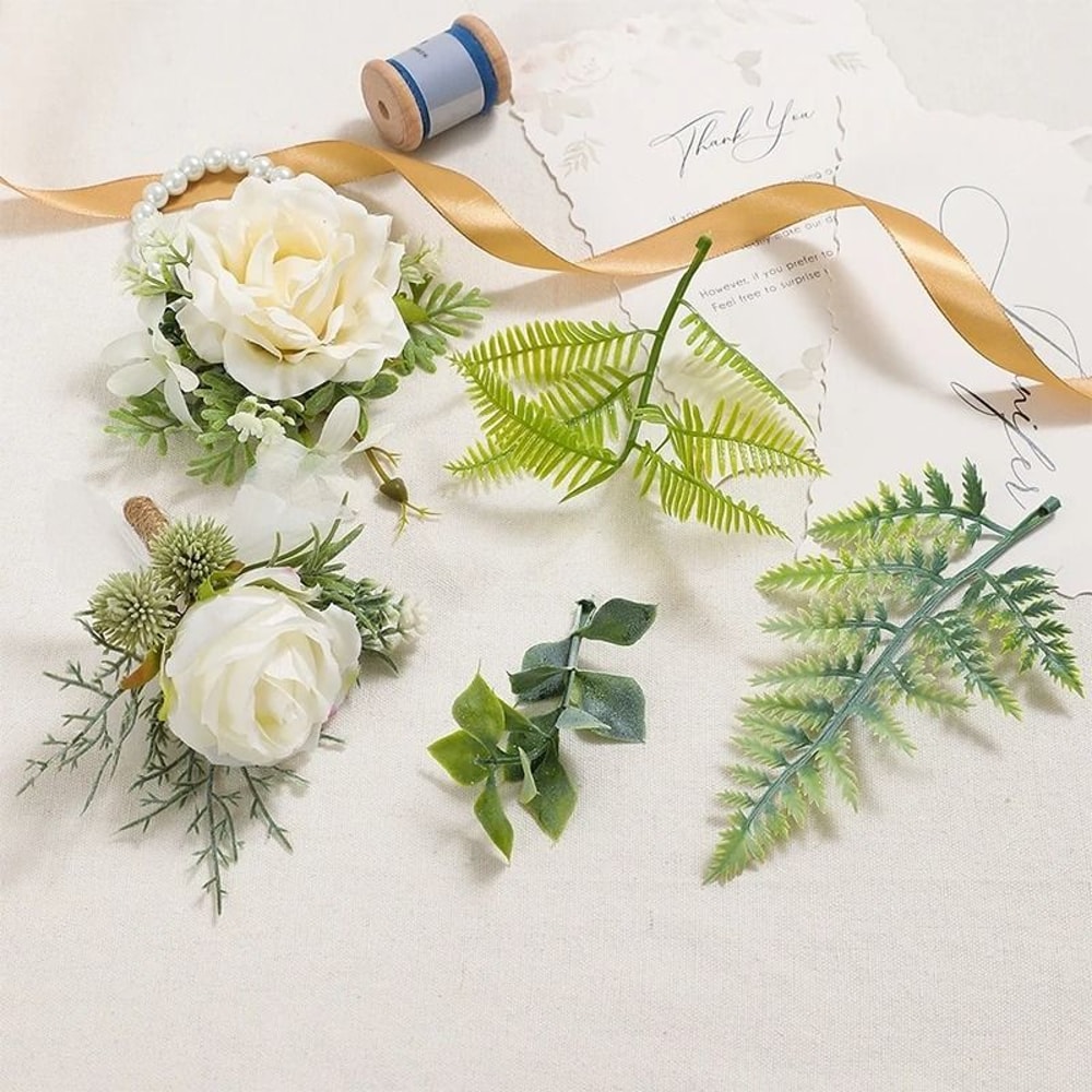 10PCS Artificial Green Leaf Garland Decor For Weddings Parties DIY Crafts 4