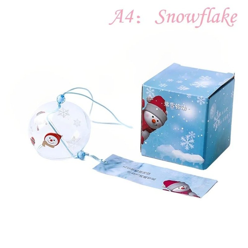 Handmade Japanese Sakura Glass Wind Bell Furin For Home Spa Zen Decor 17