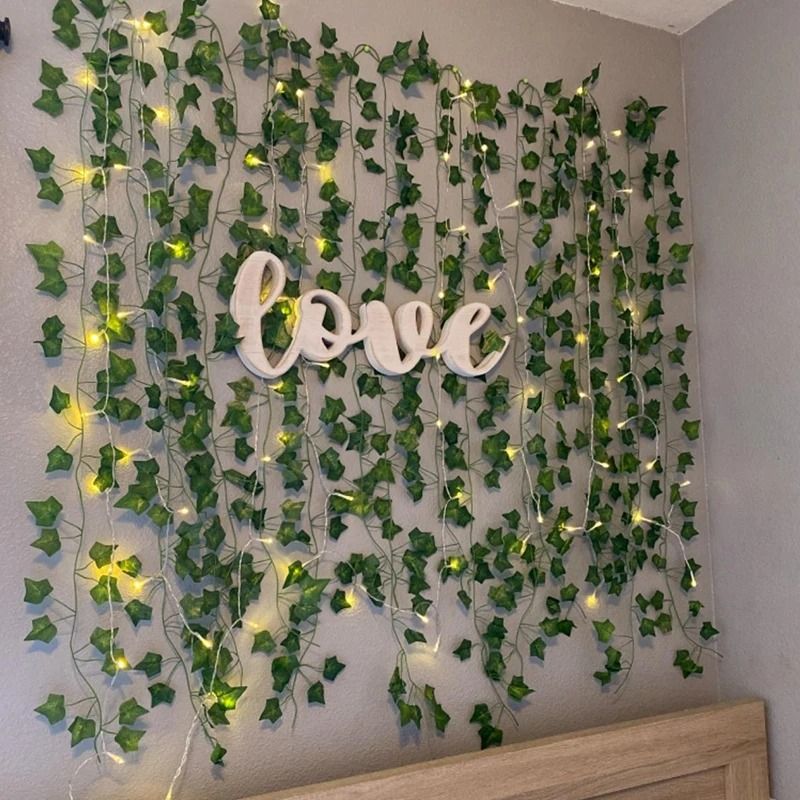 LED Ivy Leaf Garland Fairy String Lights For Bedroom Wedding Garden Decor 4