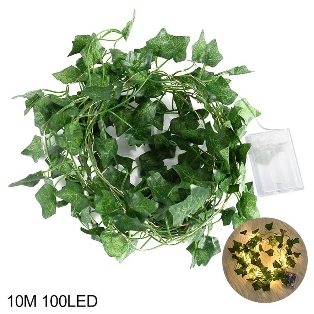 LED Ivy Leaf Garland Fairy String Lights For Bedroom Wedding Garden Decor 8