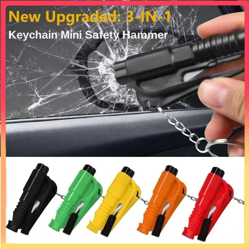 3in1 Car Emergency Safety Hammer Window Breaker Seat Belt Cutter Tool 0