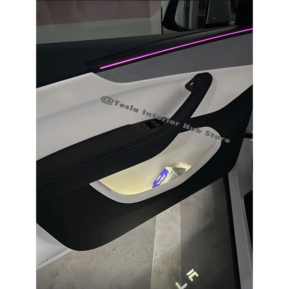 Tesla Model Y Juniper Model 3 Highland White Interior Door Storage Organizer Bin 4